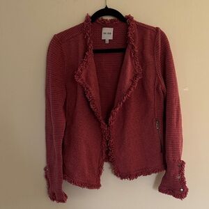 NIC+ZOE Textured Pink Knit blazer